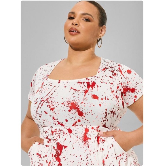 TORRID NWT Blood Splatter Mini Dress - Picture 2 of 5